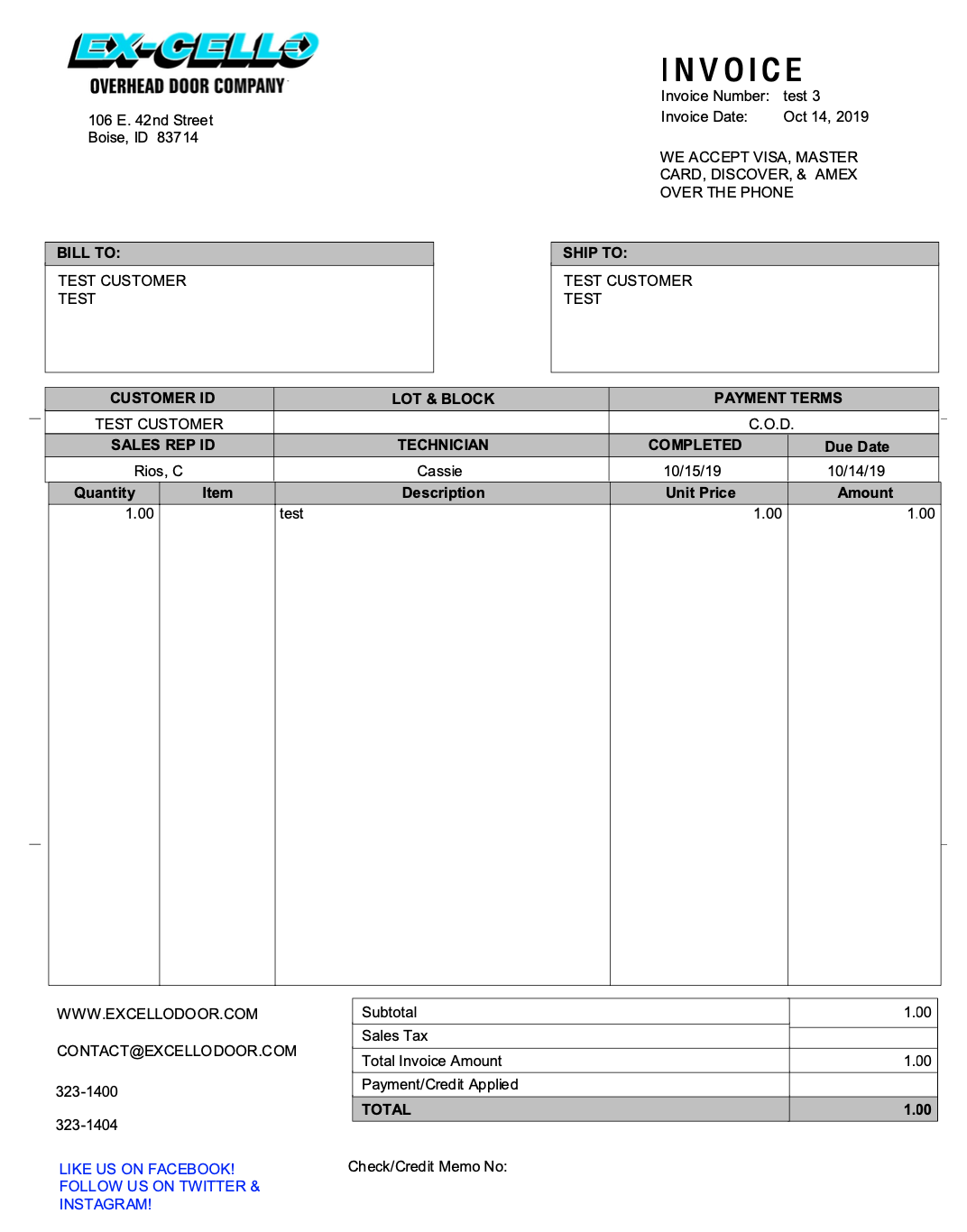 Ex-Cello Overhead Door Company Pay